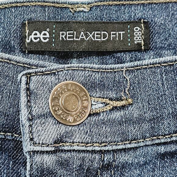 LEE Relaxed Fit Straight Leg Jeans High-Rise Stretch Women's Size 10P Casual - Picture 3 of 5